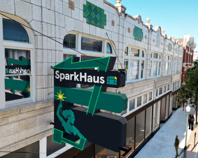 SparkHaus sign rendering